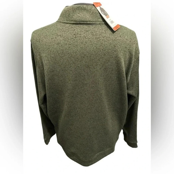 NWT Eddie Bauer Radiator Fleece Snap Front Pull over Men's Heather Green Sz XXL - Picture 6 of 14
